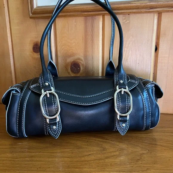 Black Leather Cole Haan Bag - Picture 1 of 7